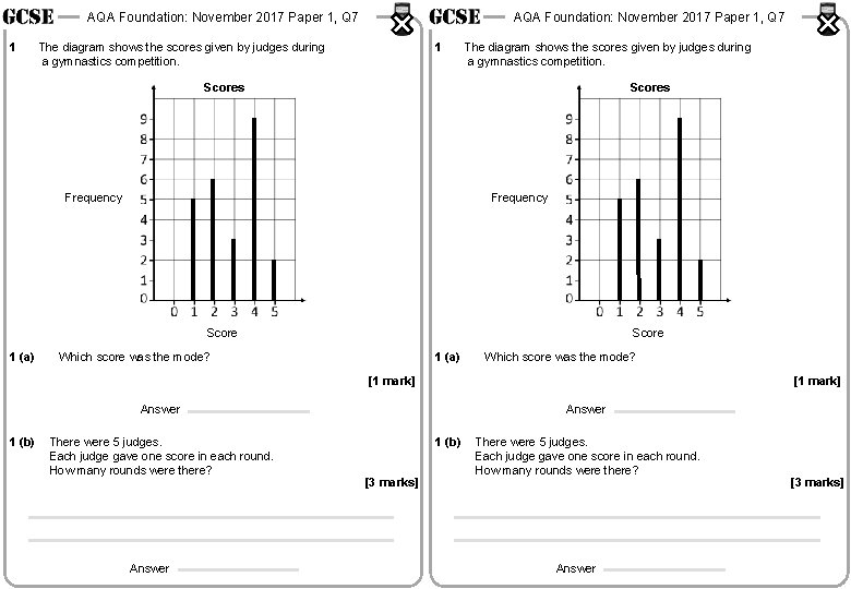 AQA Foundation: November 2017 Paper 1, Q 7 1 AQA Foundation: November 2017 Paper