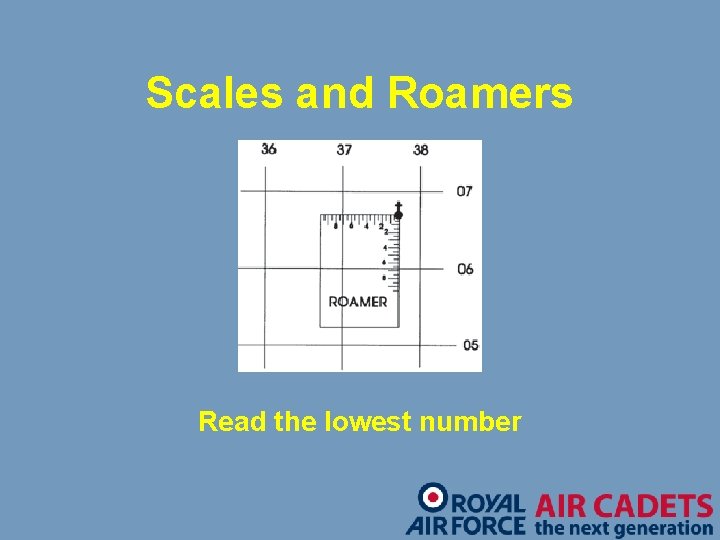 Scales and Roamers Read the lowest number 