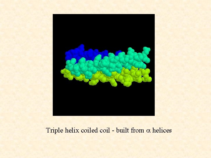 Triple helix coiled coil - built from a helices 