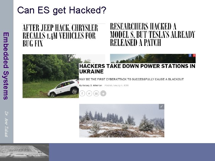Can ES get Hacked? Embedded Systems Dr. Amr Talaat 