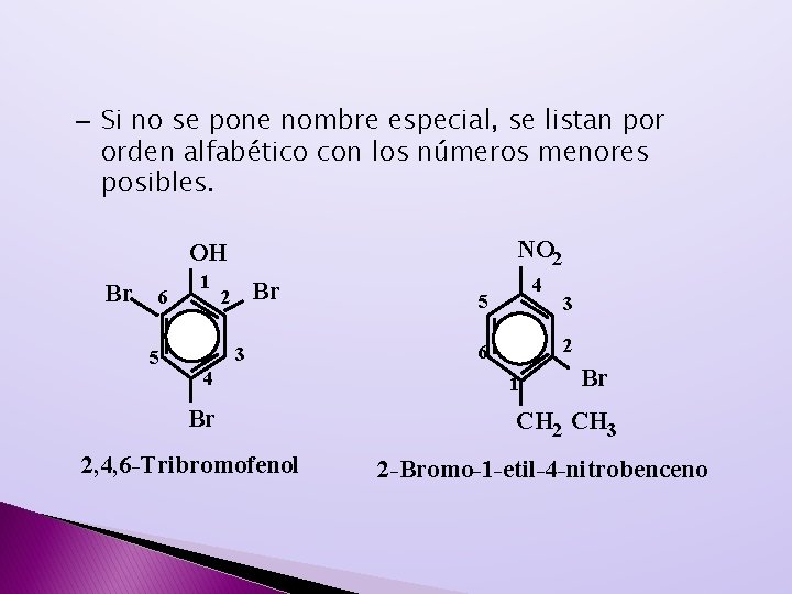 – Si no se pone nombre especial, se listan por orden alfabético con los – Si no se pone nombre especial, se listan por orden alfabético con los