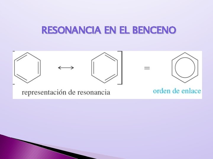 RESONANCIA EN EL BENCENO RESONANCIA EN EL BENCENO