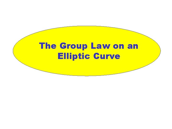 The Group Law on an Elliptic Curve 
