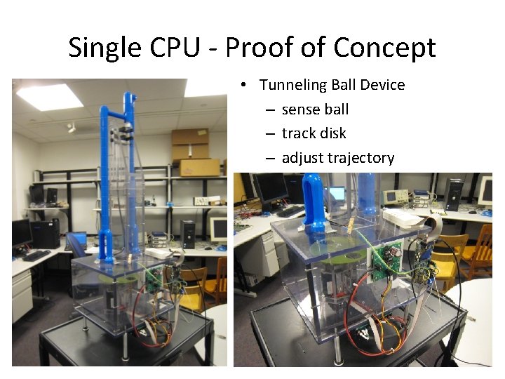 Single CPU - Proof of Concept • Tunneling Ball Device – sense ball –