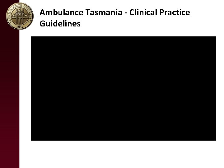 Ambulance Tasmania - Clinical Practice Guidelines 