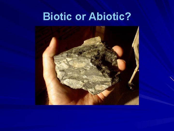 Biotic or Abiotic? 