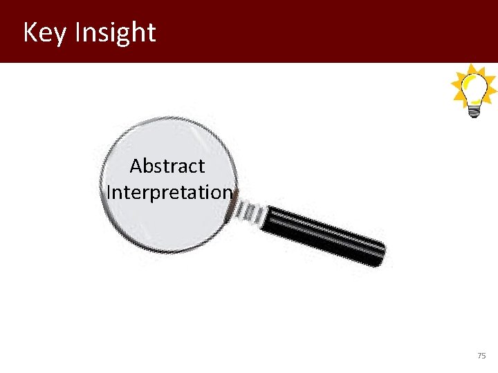 Key Insight Abstract Interpretation 75 