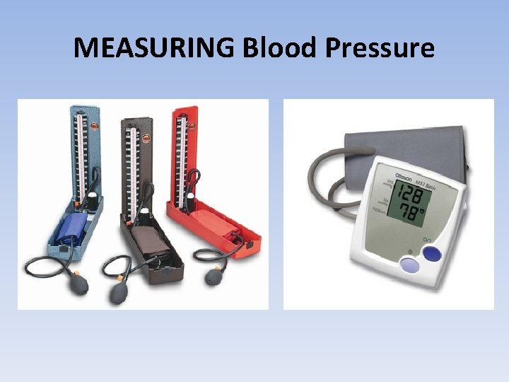 MEASURING Blood Pressure 