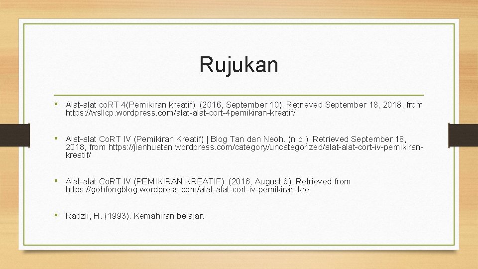 Rujukan • Alat-alat co. RT 4(Pemikiran kreatif). (2016, September 10). Retrieved September 18, 2018,