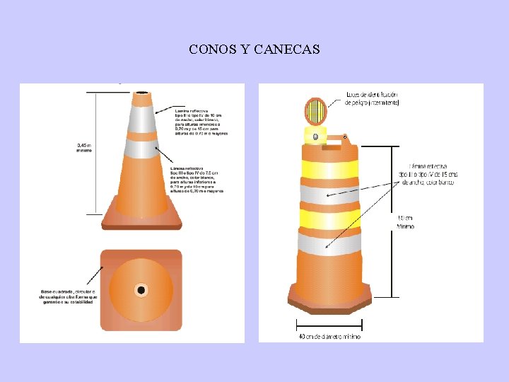 CONOS Y CANECAS 
