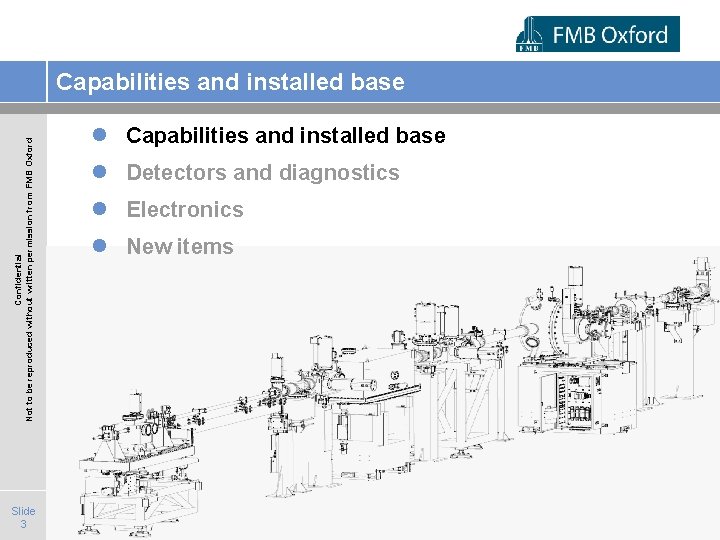 Confidential Not to be reproduced without written permission from FMB Oxford Capabilities and installed