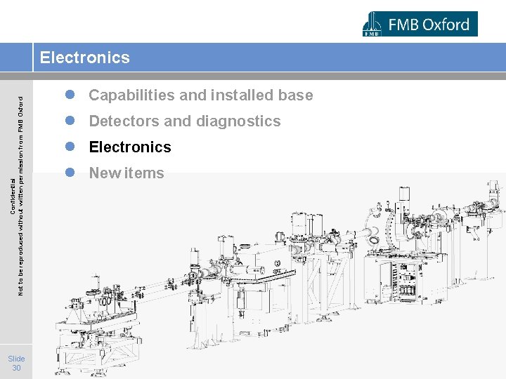 Confidential Not to be reproduced without written permission from FMB Oxford Electronics Slide 30
