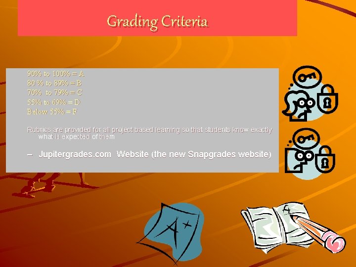 Grading Criteria 90% to 100% = A 80 % to 89% = B 70%