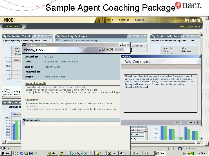 Sample Agent Coaching Package 