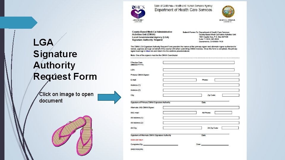 LGA Signature Authority Request Form Click on image to open document 