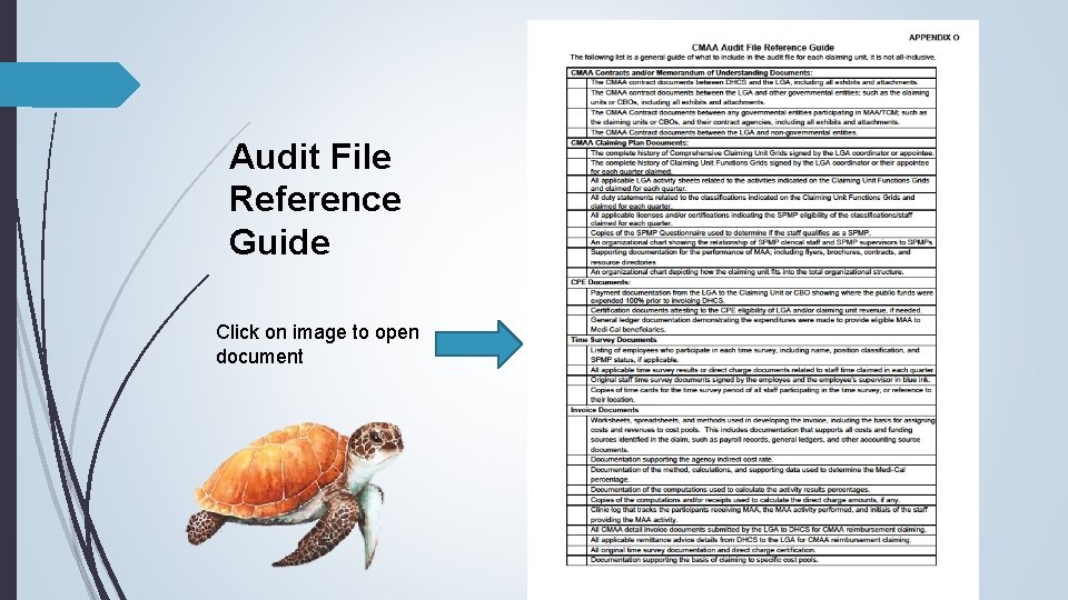 Audit File Reference Guide Click on image to open document 