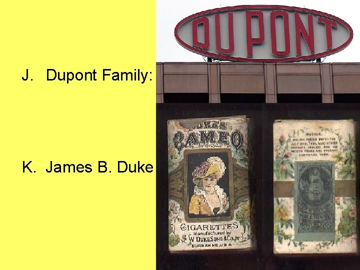 J. Dupont Family: K. James B. Duke 