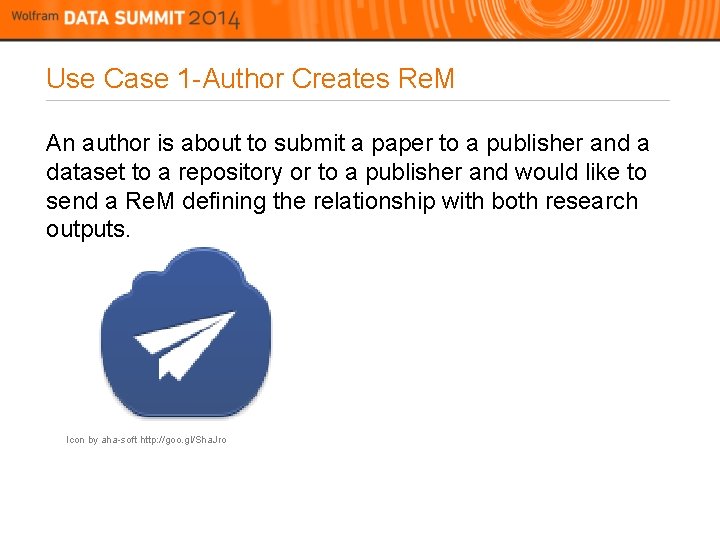 Use Case 1 -Author Creates Re. M An author is about to submit a