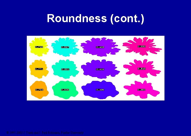 Roundness (cont. ) © 1997 -2005 J. Turek and J. Paul Robinson, Purdue University