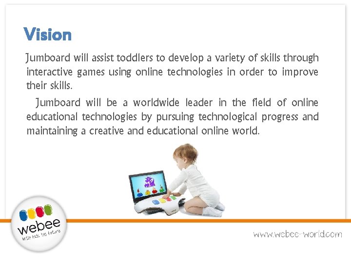 Vision Jumboard will assist toddlers to develop a variety of skills through interactive games