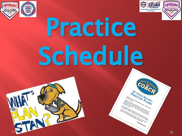 Practice Schedule 10/31/2020 23 