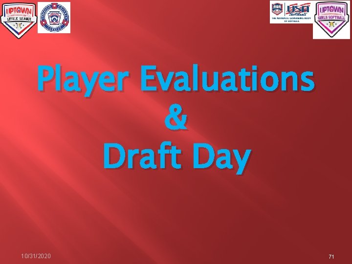 Player Evaluations & Draft Day 10/31/2020 71 