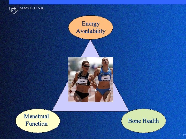 Energy Availability Menstrual Function Bone Health 27 27 