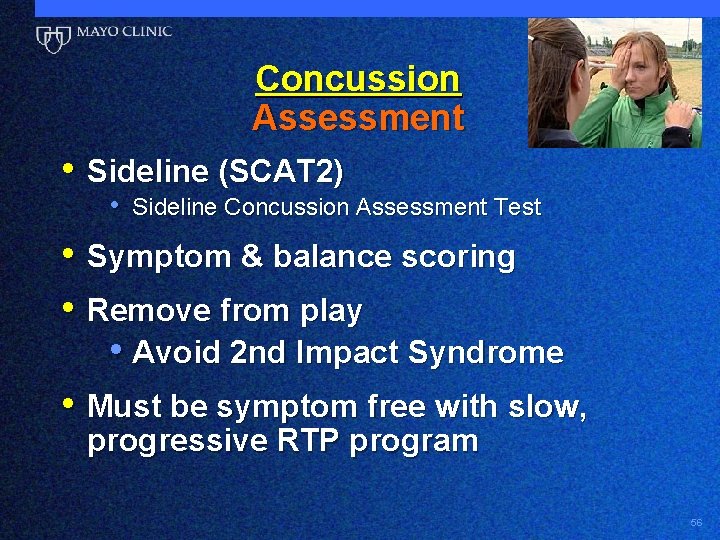 Concussion Assessment • Sideline (SCAT 2) • Sideline Concussion Assessment Test • Symptom &