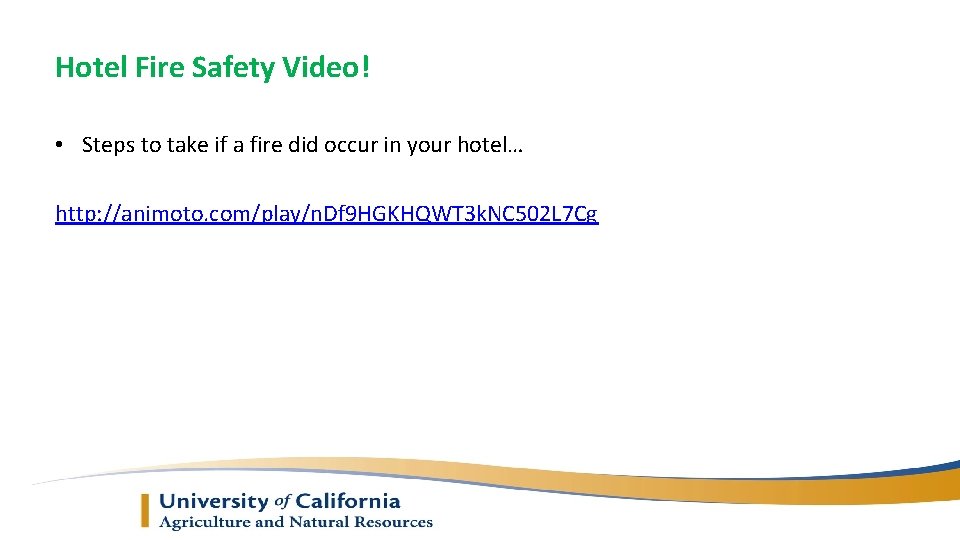 Hotel Fire Safety Video! • Steps to take if a fire did occur in