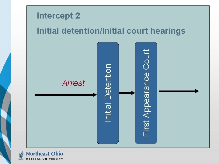 Intercept 2 First Appearance Court Arrest Initial Detention Initial detention/Initial court hearings 