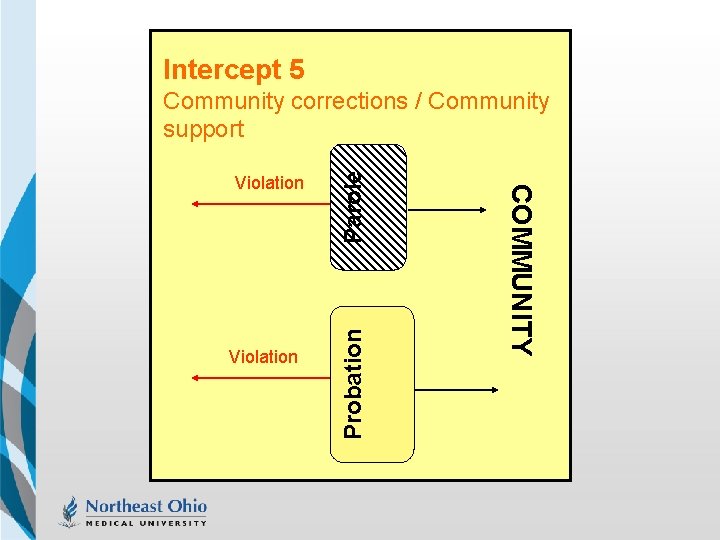 Intercept 5 Probation Violation COMMUNITY Violation Parole Community corrections / Community support 