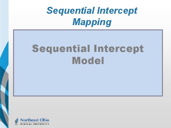 Sequential Intercept Mapping Sequential Intercept Model 