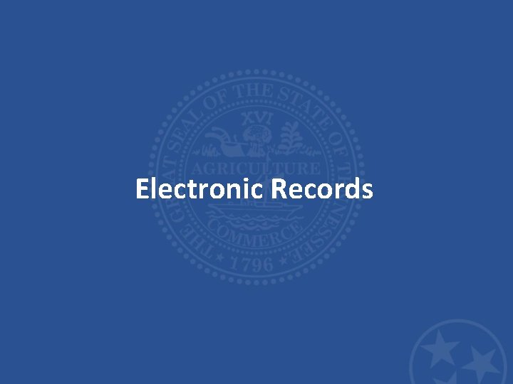 Electronic Records 