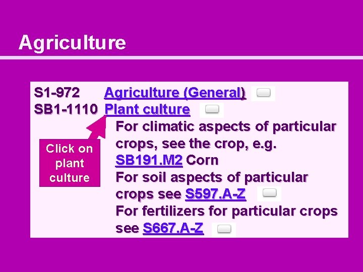 Agriculture S 1 -972 Agriculture (General) SB 1 -1110 Plant culture For climatic aspects