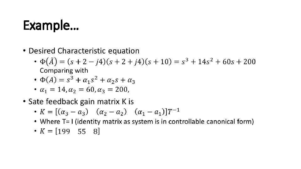 Example… • Example… •