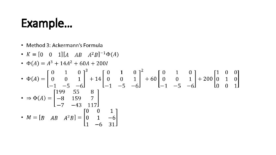 Example… • Example… •