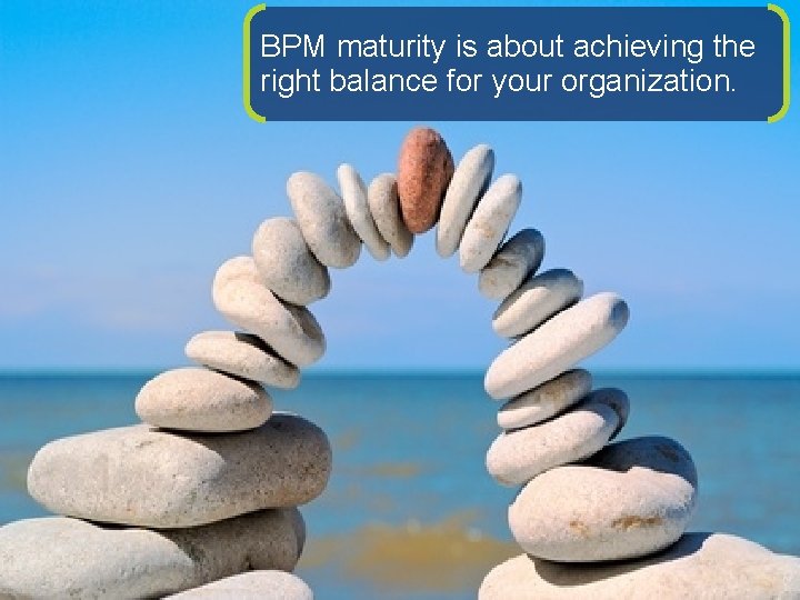 BPM maturity is about achieving the right balance for your organization. 19 © 2011