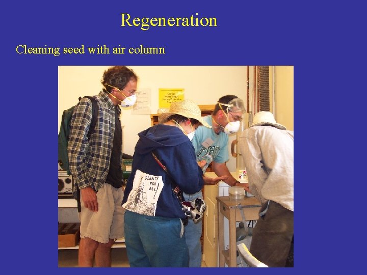 Regeneration Cleaning seed with air column 