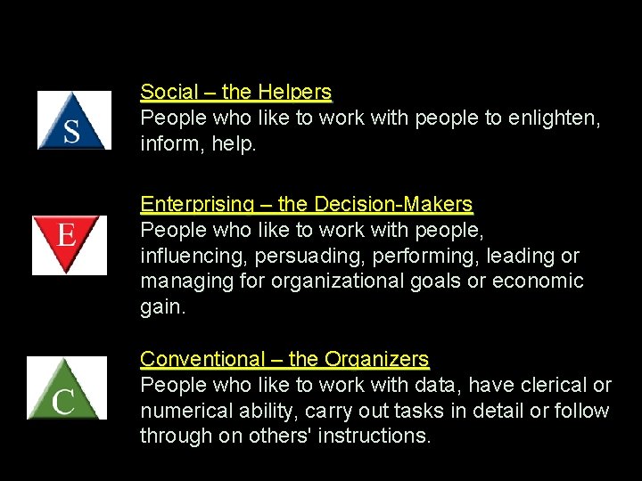 A Blend of Interests Social – the Helpers People who like to work with