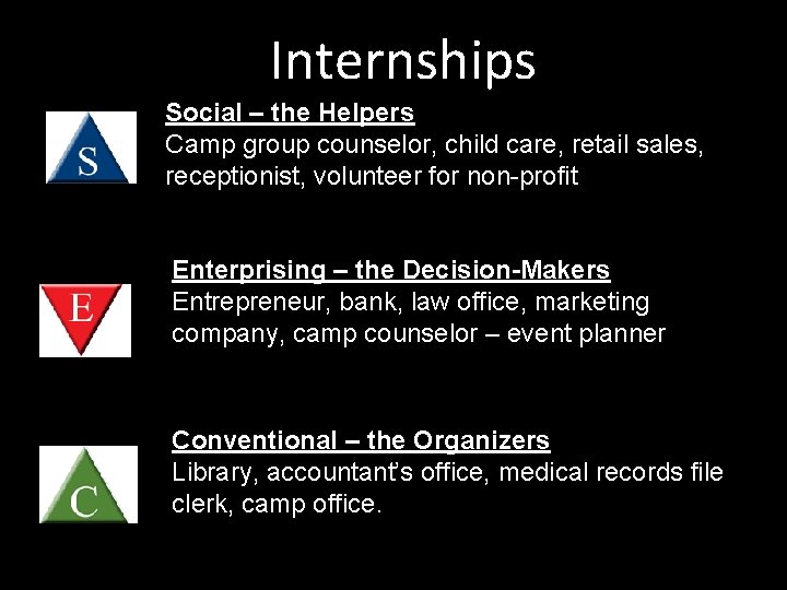 Internships Social – the Helpers Camp group counselor, child care, retail sales, receptionist, volunteer