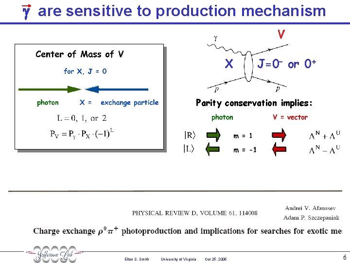  are sensitive to production mechanism V X J=0– or 0+ Parity conservation implies: