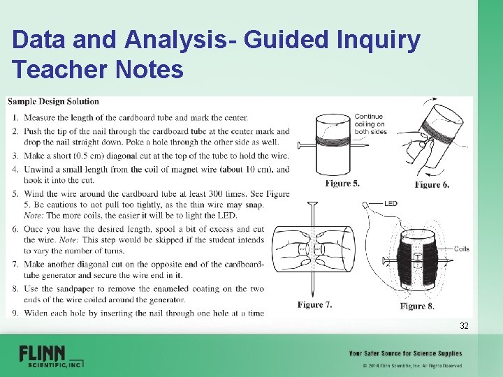 Data and Analysis- Guided Inquiry Teacher Notes 32 