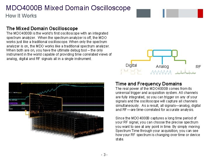  MDO 4000 B Mixed Domain Oscilloscope How It Works The Mixed Domain Oscilloscope