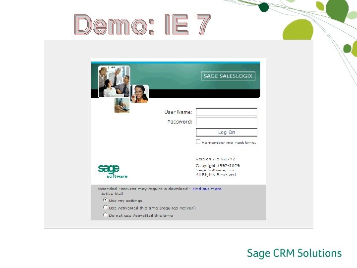 Demo: IE 7 