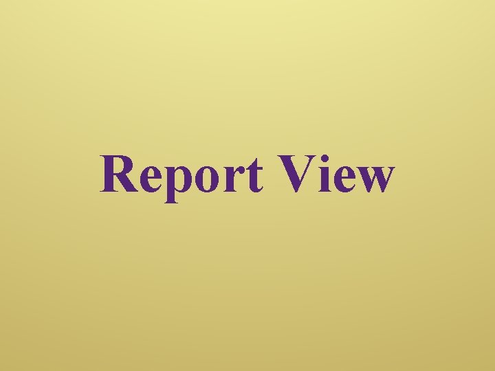 Report View 