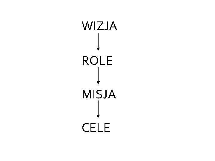 WIZJA ROLE MISJA CELE 