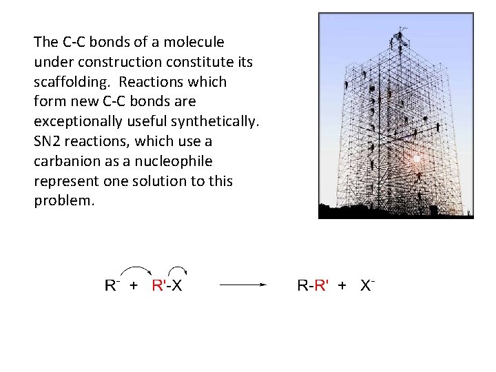 The C-C bonds of a molecule under construction constitute its scaffolding. Reactions which form