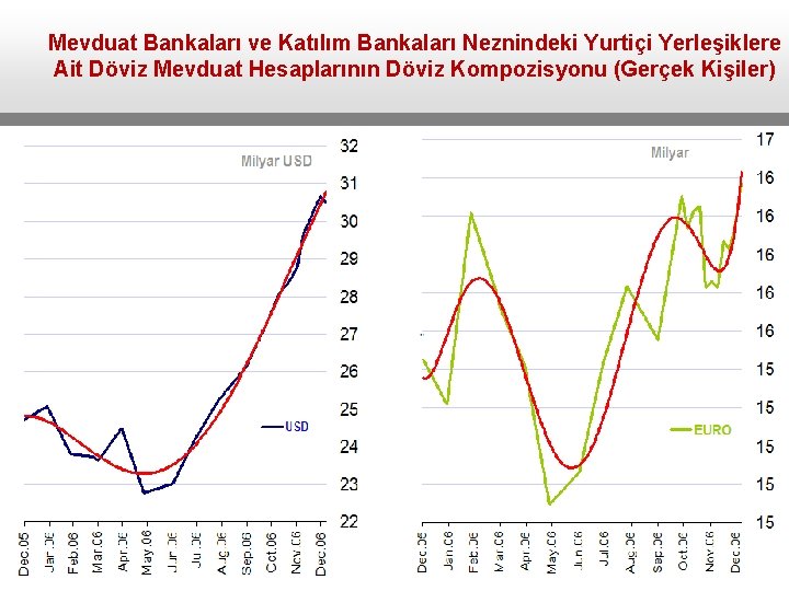 Mevduat Bankaları ve Katılım Bankaları Neznindeki Yurtiçi Yerleşiklere Ait Döviz Mevduat Hesaplarının Döviz Kompozisyonu