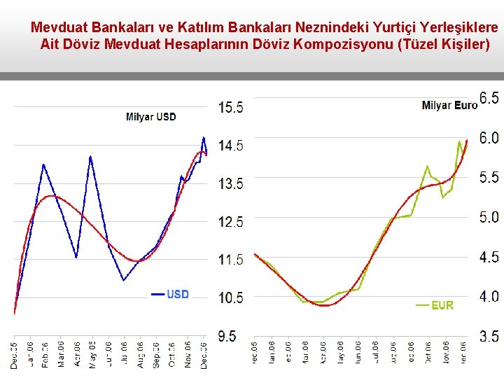 Mevduat Bankaları ve Katılım Bankaları Neznindeki Yurtiçi Yerleşiklere Ait Döviz Mevduat Hesaplarının Döviz Kompozisyonu