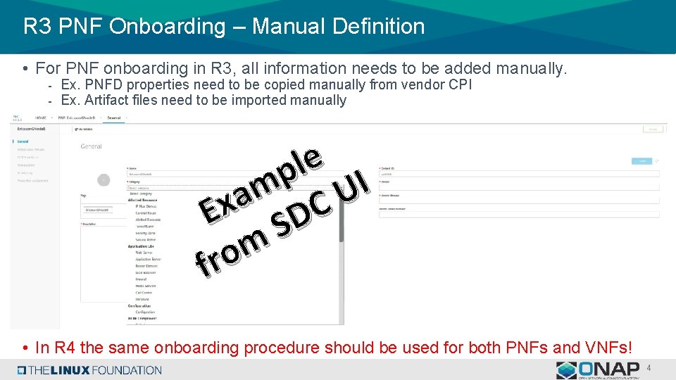 R 3 PNF Onboarding – Manual Definition • For PNF onboarding in R 3,